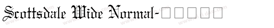 Scottsdale Wide Normal字体转换
